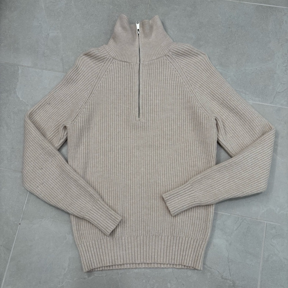 Z Supply Jayce 3/4 Zip Sweater in Oatmeal Size XS - Picture 10 of 13